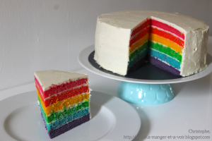 Rainbow Cake de Christophe du blog" A manger et à voir"